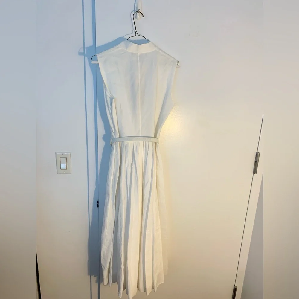 Ralph Lauren Collection Roald Pleated Linen Sleeveless Day Dress NWT - Picture 9 of 12